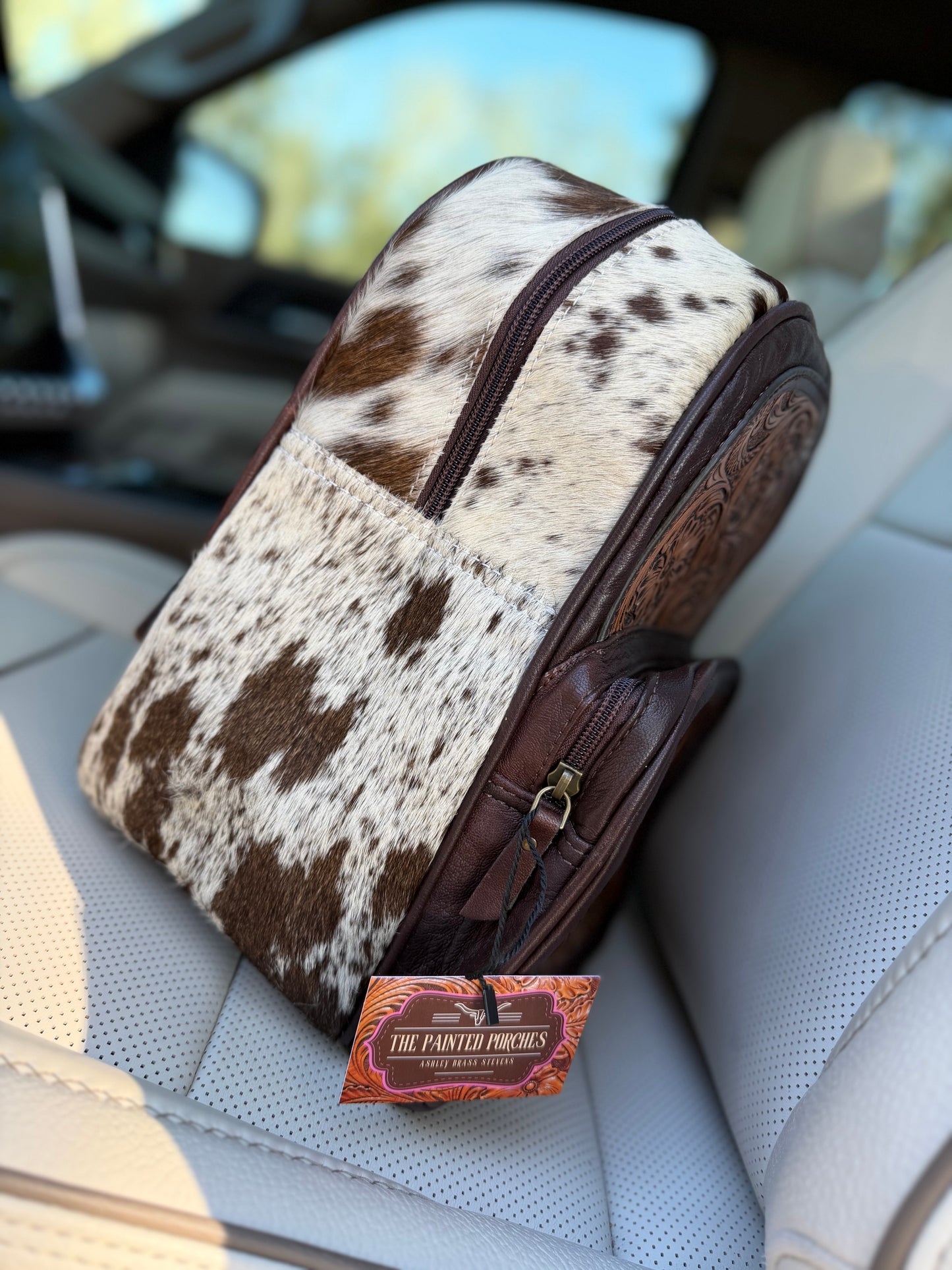 The “Lainey” Tooled leather bookbag - by the Painted Porches