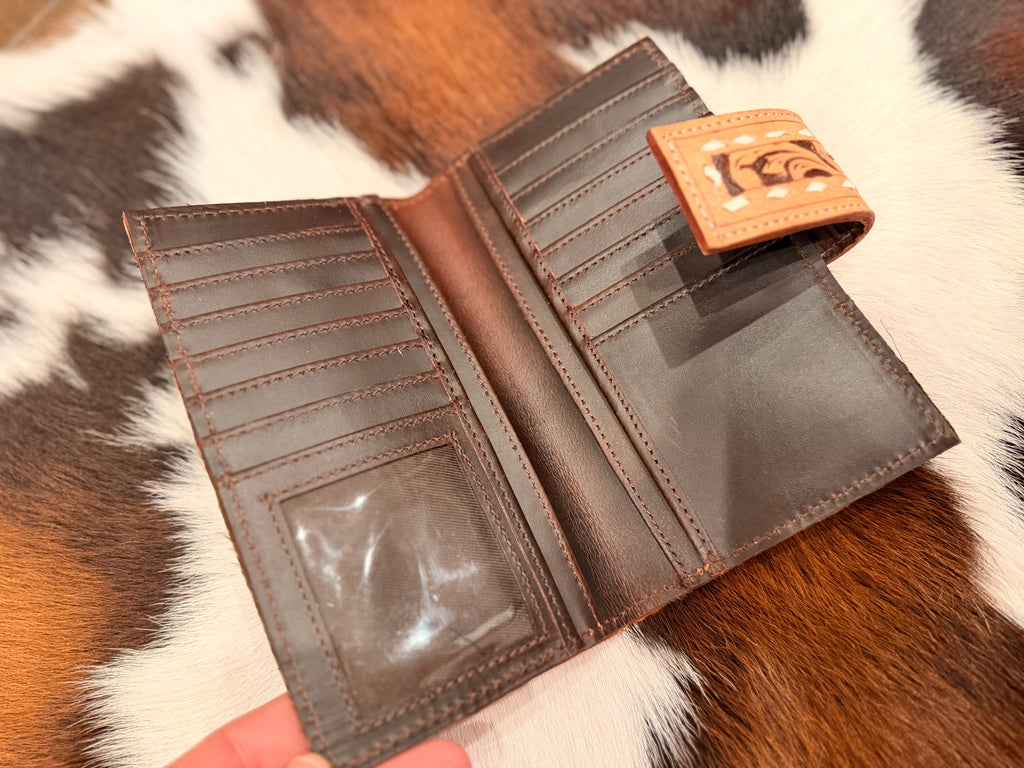 Tan Tooled wallet
