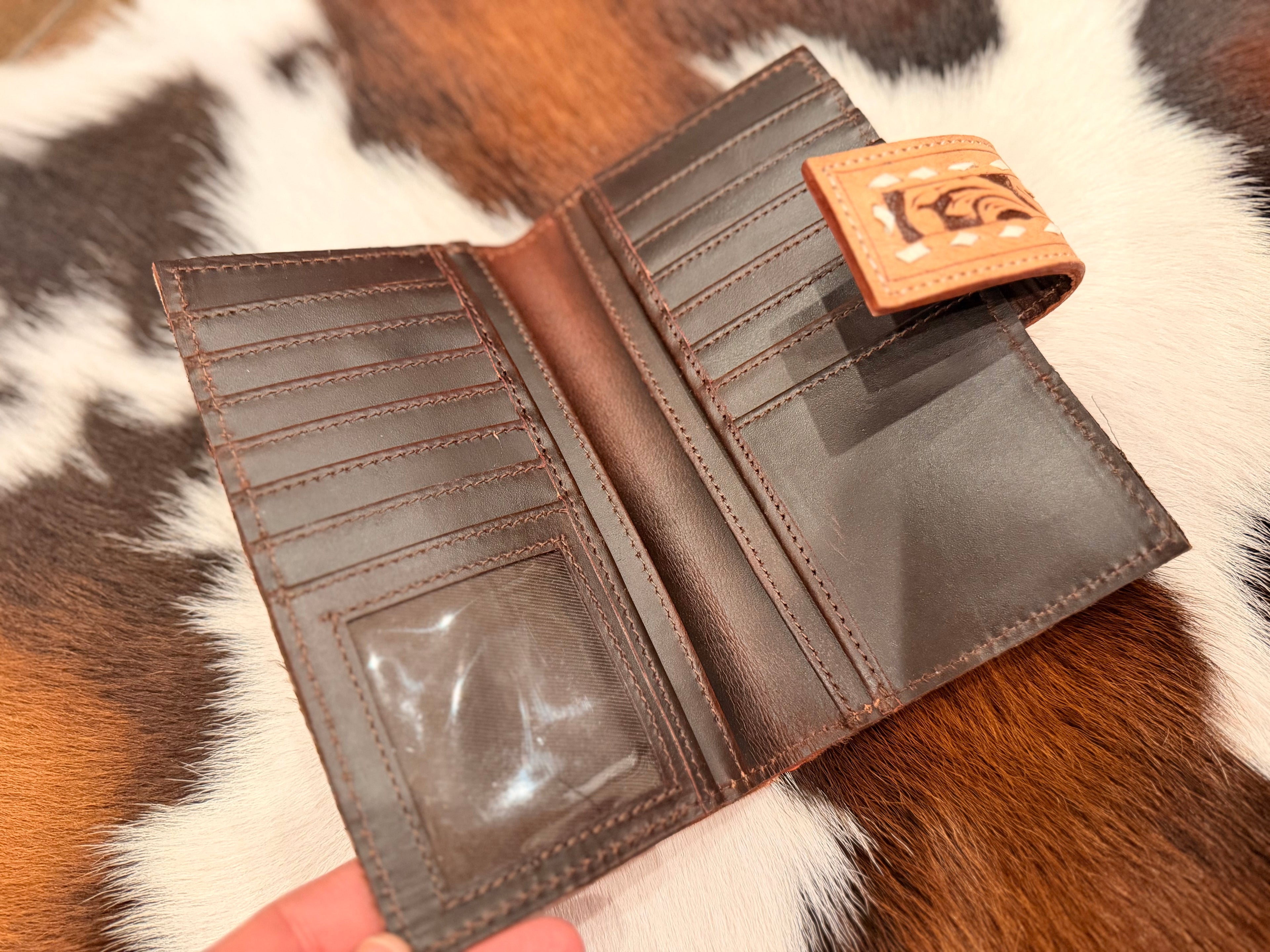 Tan Tooled wallet