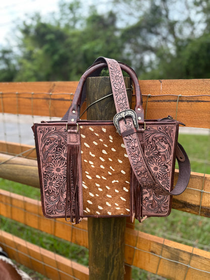 Cowhide purse