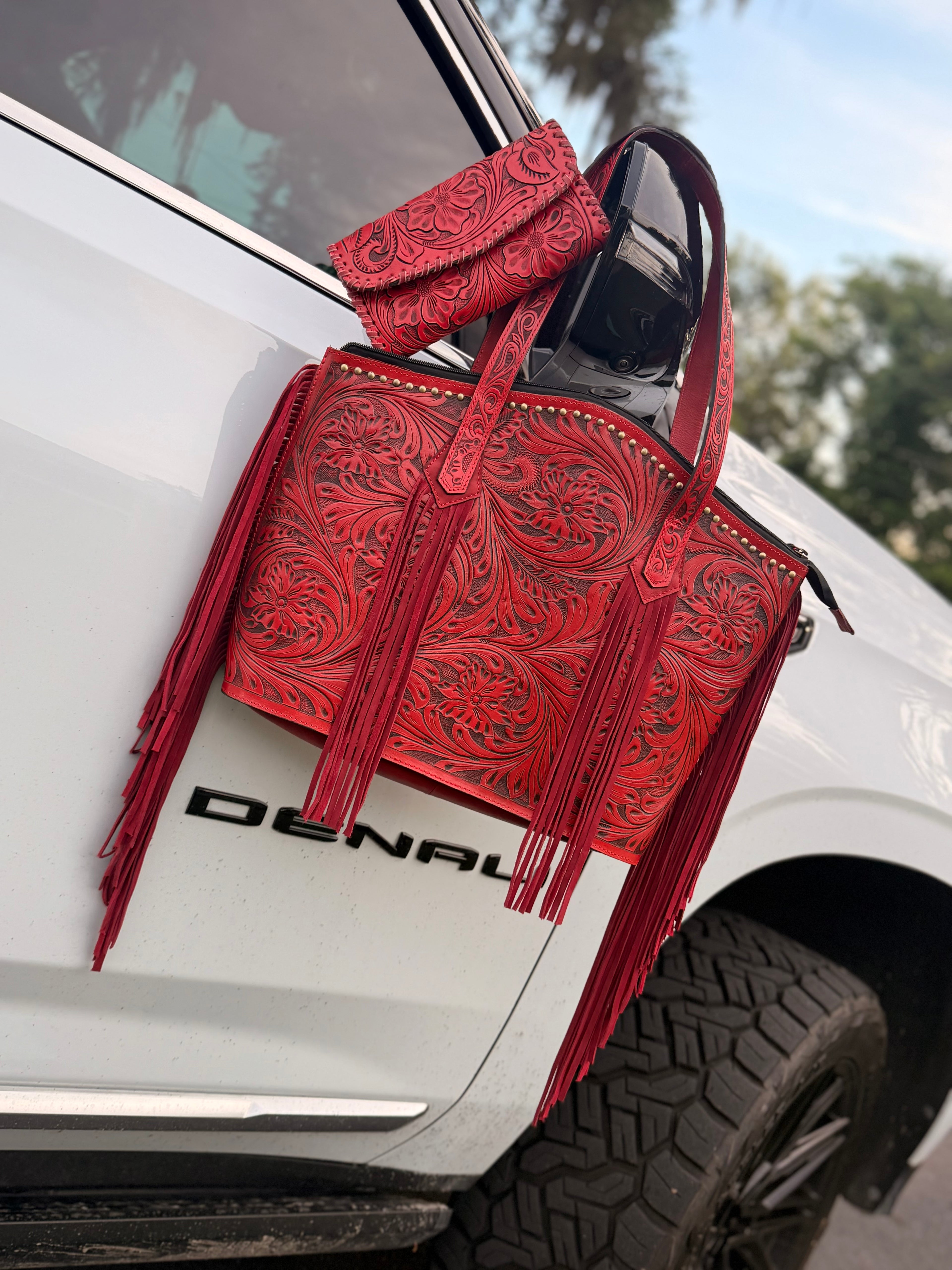 “The Bombshell” wallet and satchel by the Painted Porches