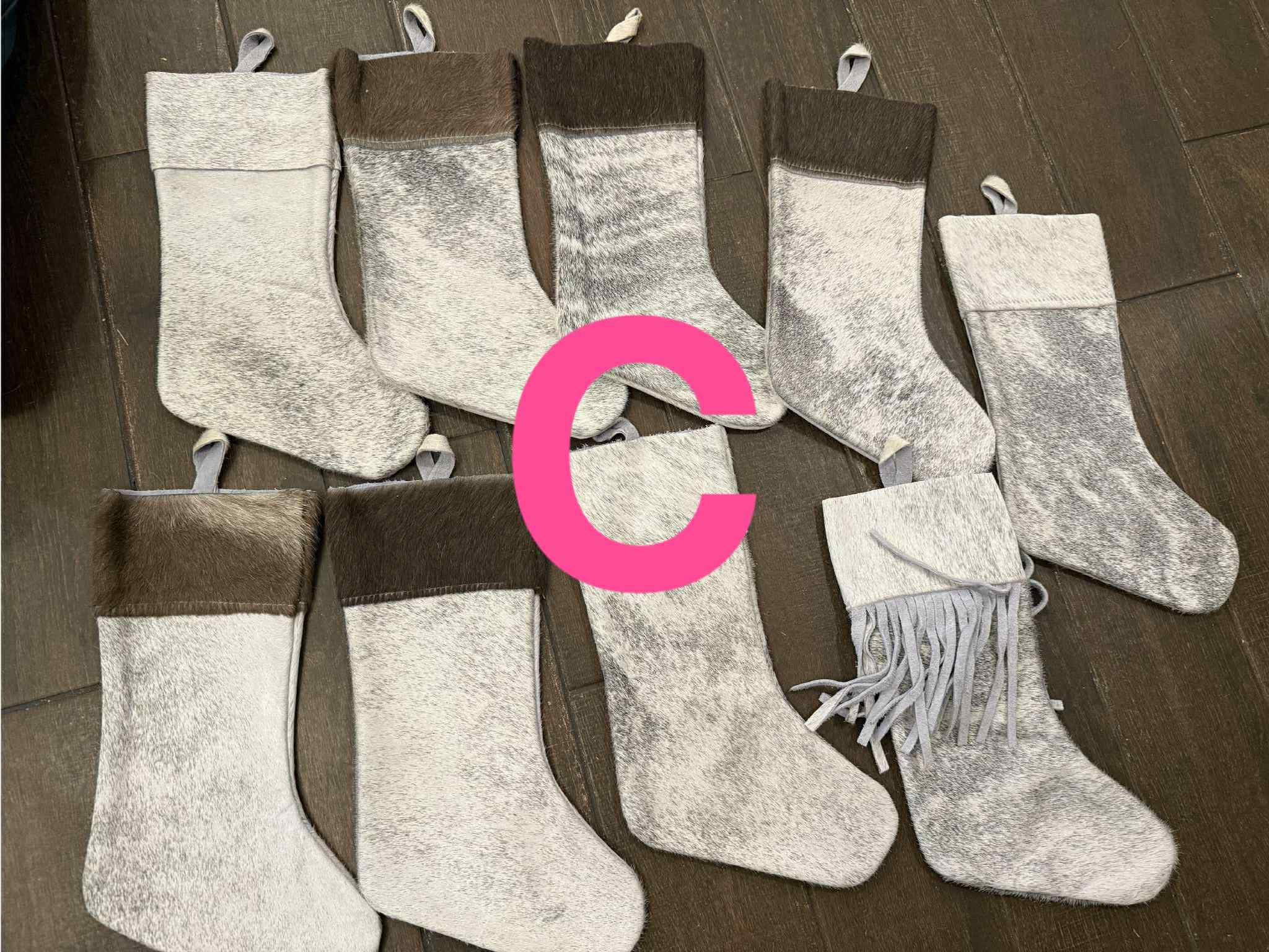 Cowhide stockings 16”
