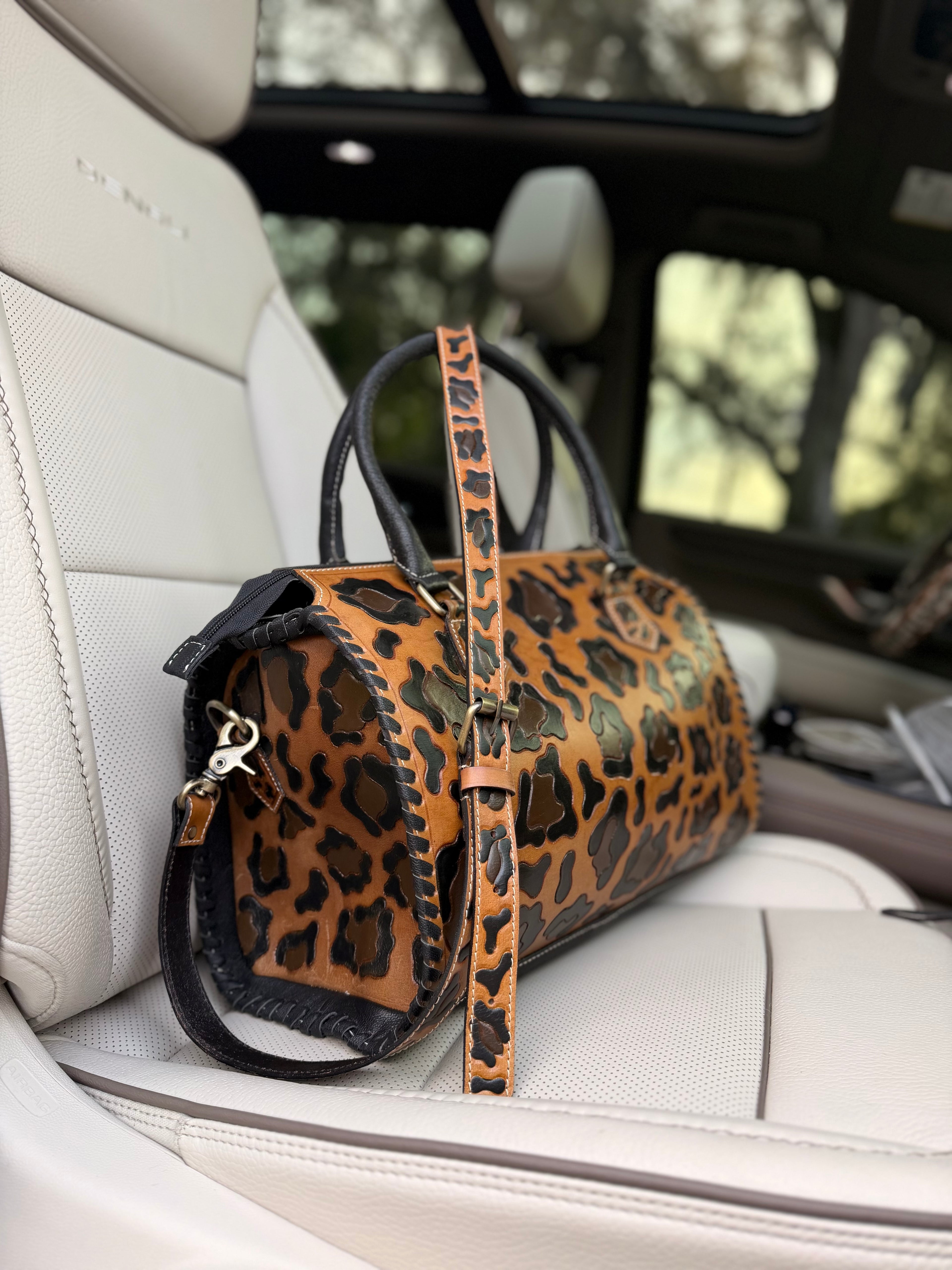 Cheetah (large print) speedy bag large - exclusively for the Painted Porches