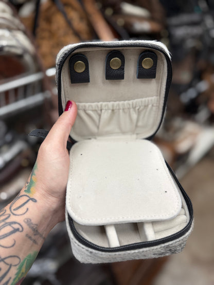 Tooled leather / cowhide Jewelry box