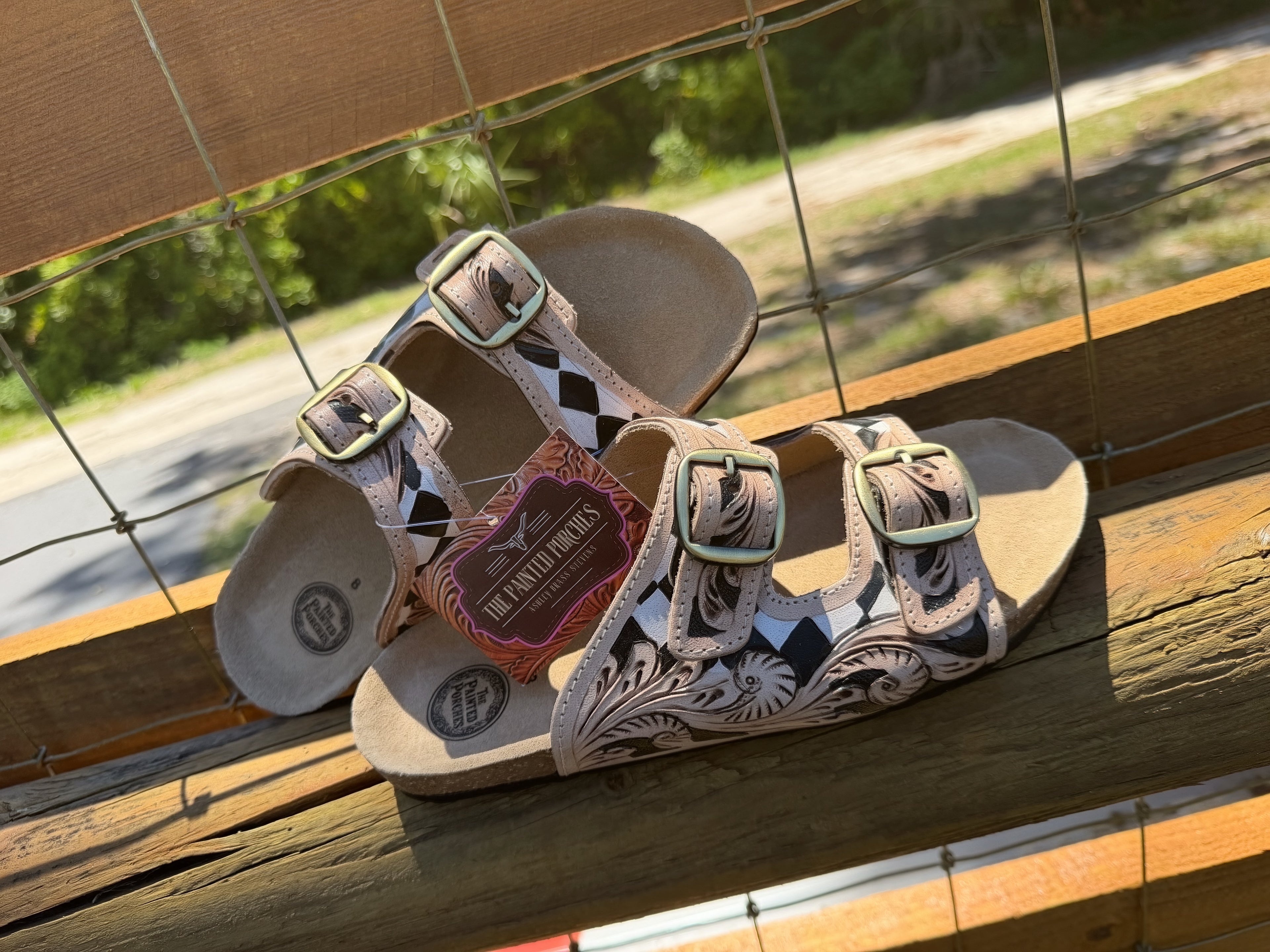 🖤 The Checkmate Buckle Sandal ♟️ by The Painted Porches