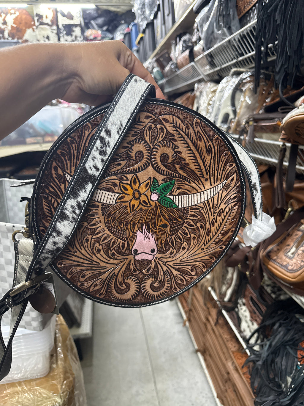 Highland cow canteen purse