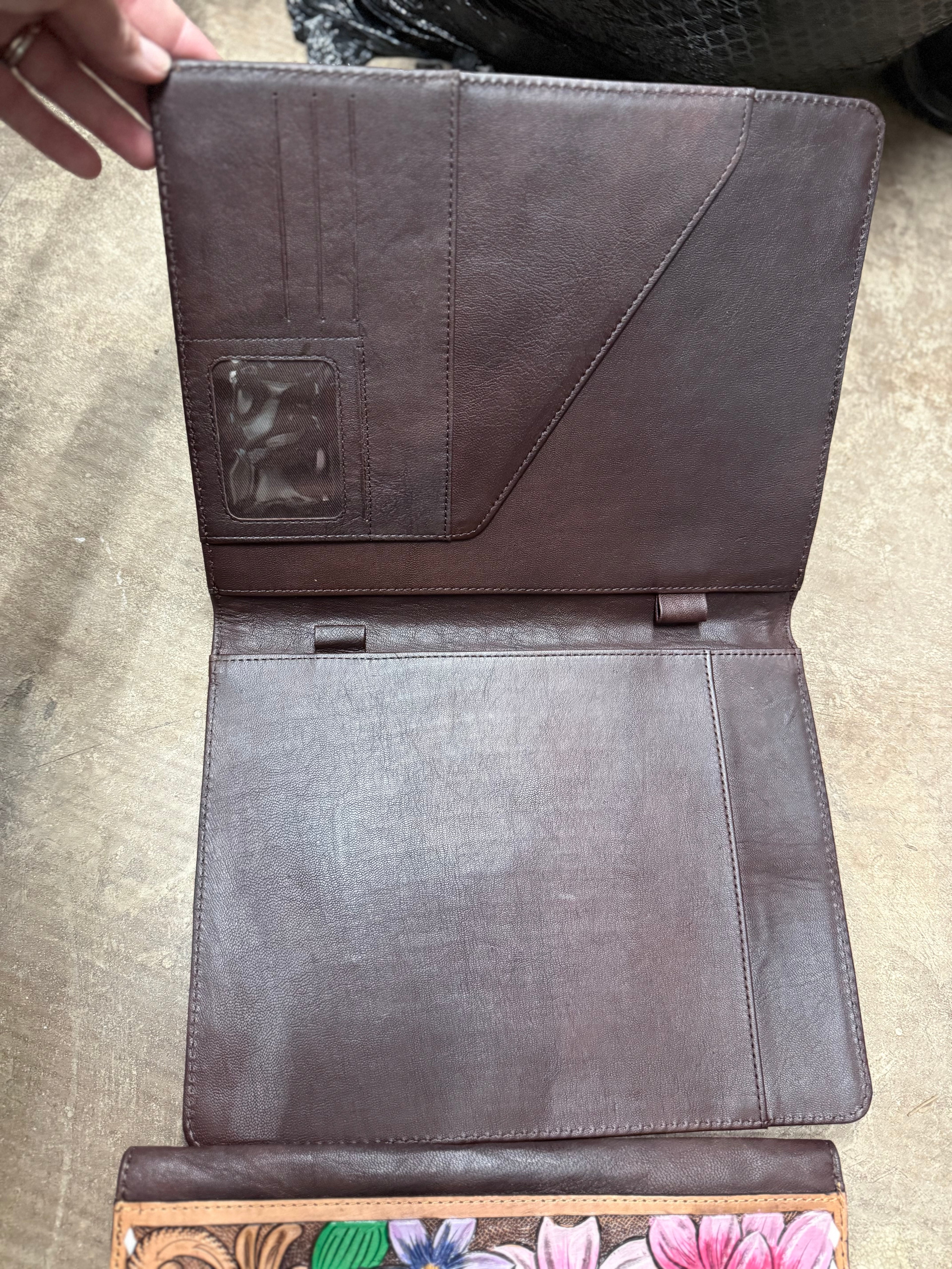 Tooled floral notebook portfolio