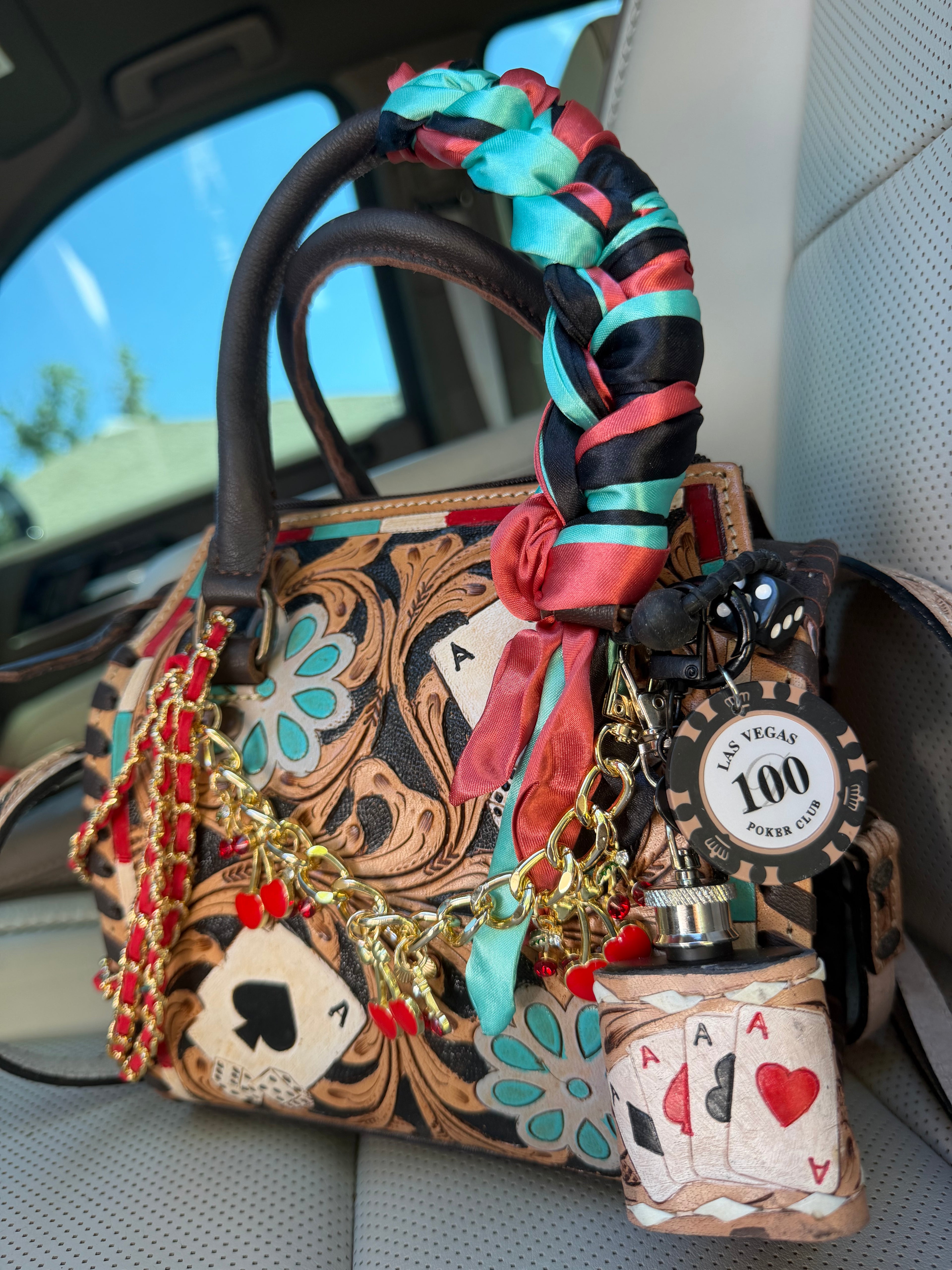 "Sweet Lucky Charm" - tooled leather speedy (mini)