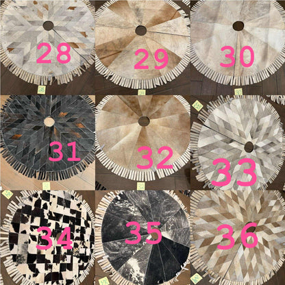 53” cowhide tree skirt - fringe