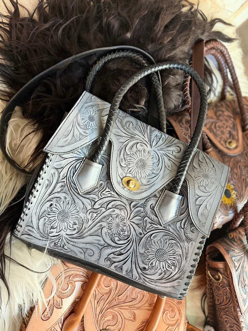 Tooled leather purse - many options