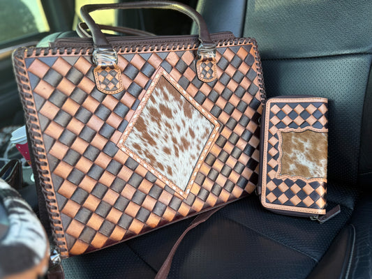 Large tote set and large wallet