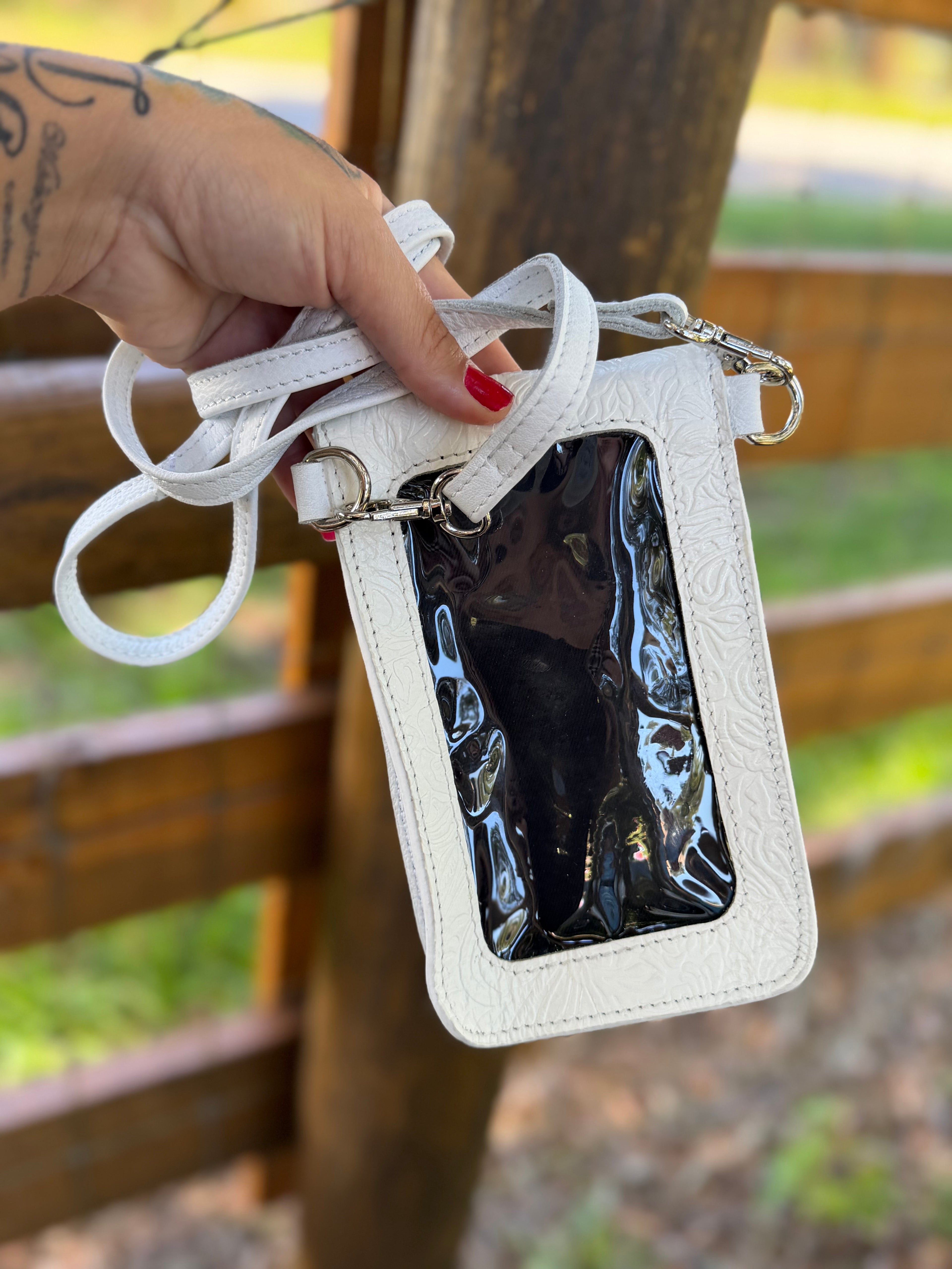 Baseball leather phone purse