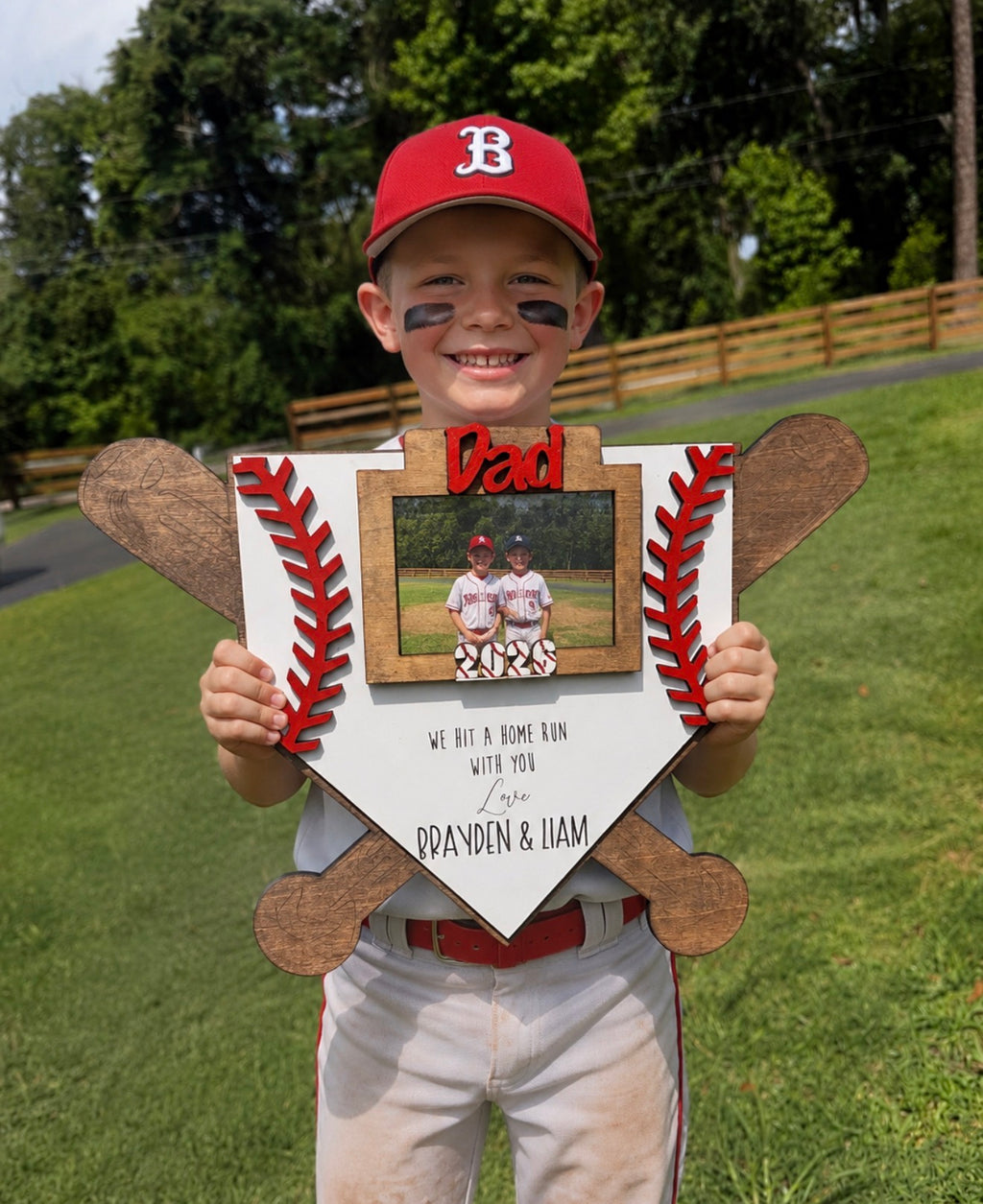 Baseball frame with bats Father’s Day