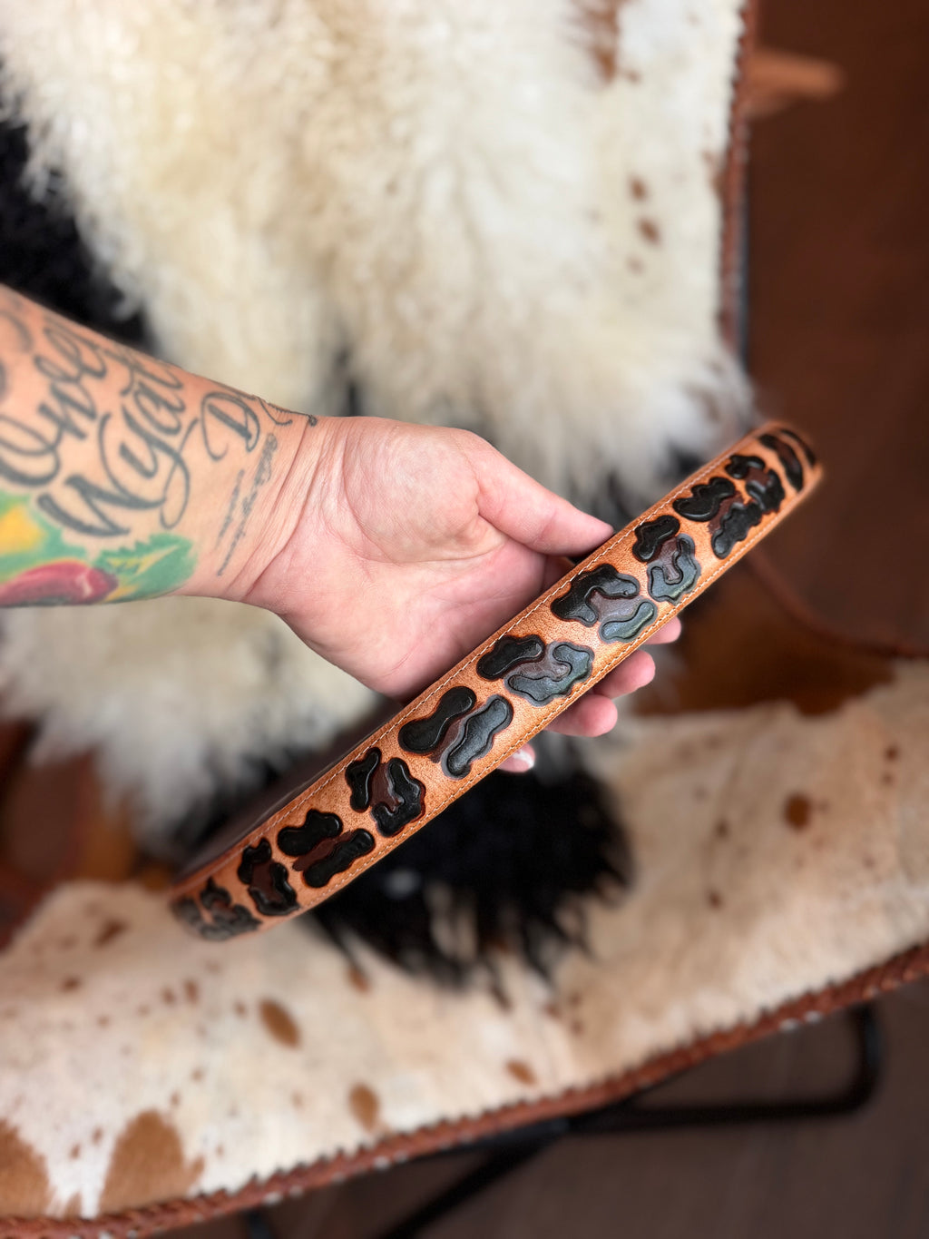 16 “ tooled leather steering wheel cover - read description before purchase