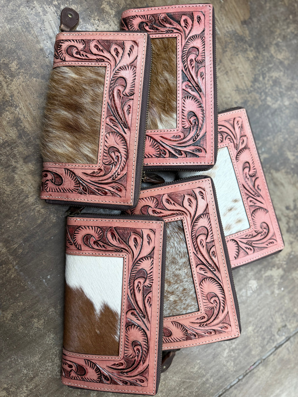 Tooled leather wallet