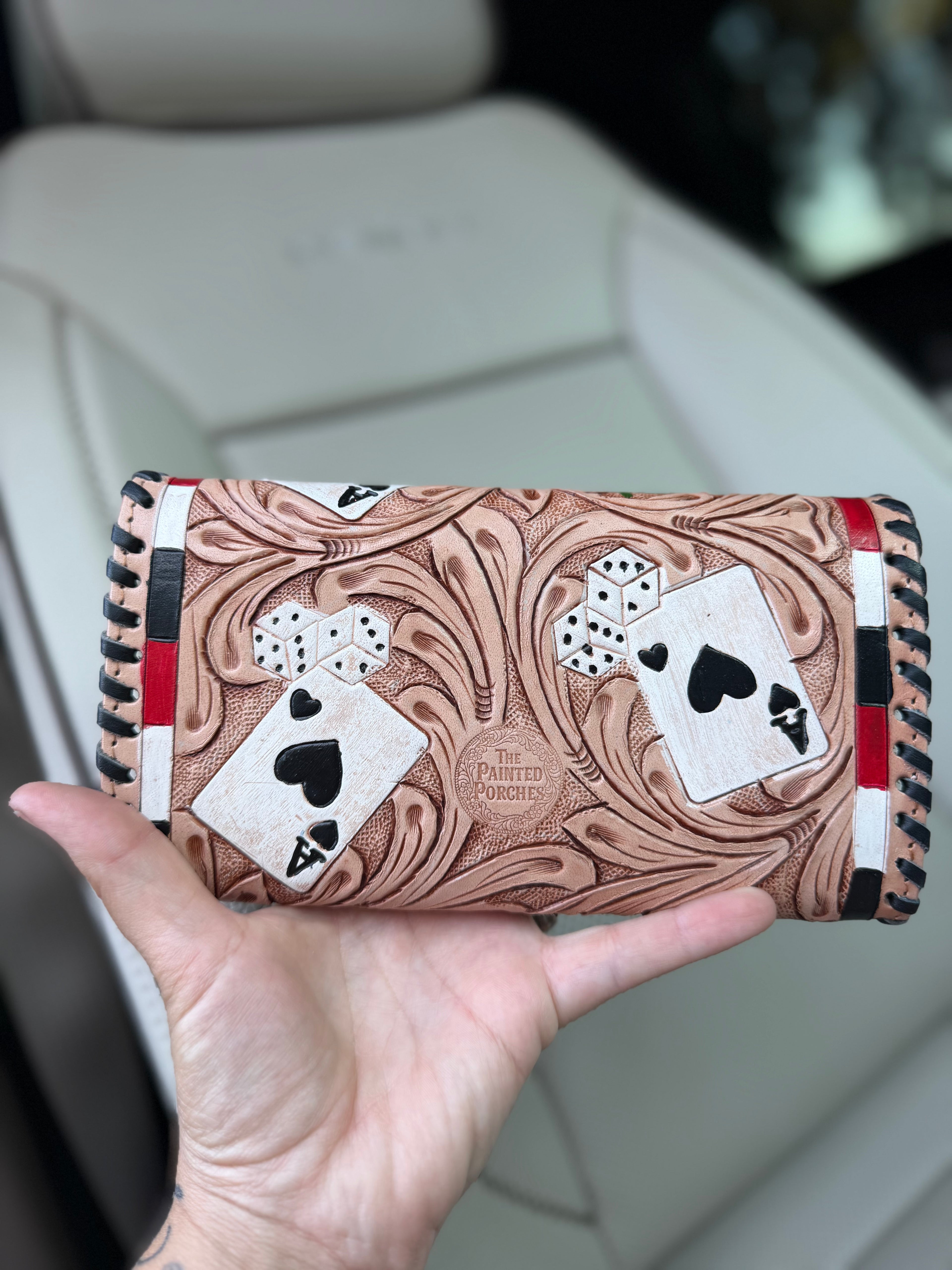 Tooled Wallet - cherry casino themed