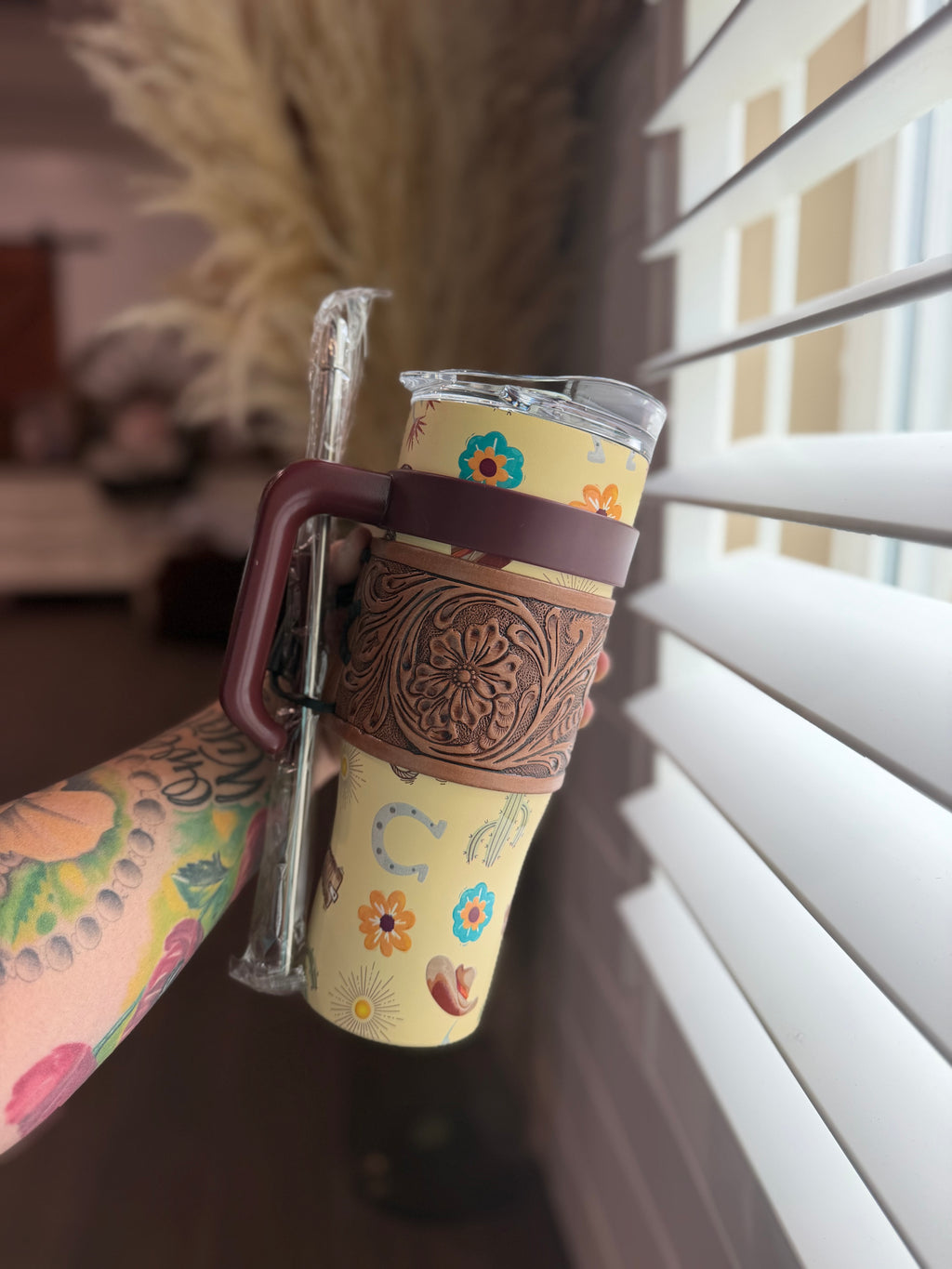 Tooled leather - Tumbler