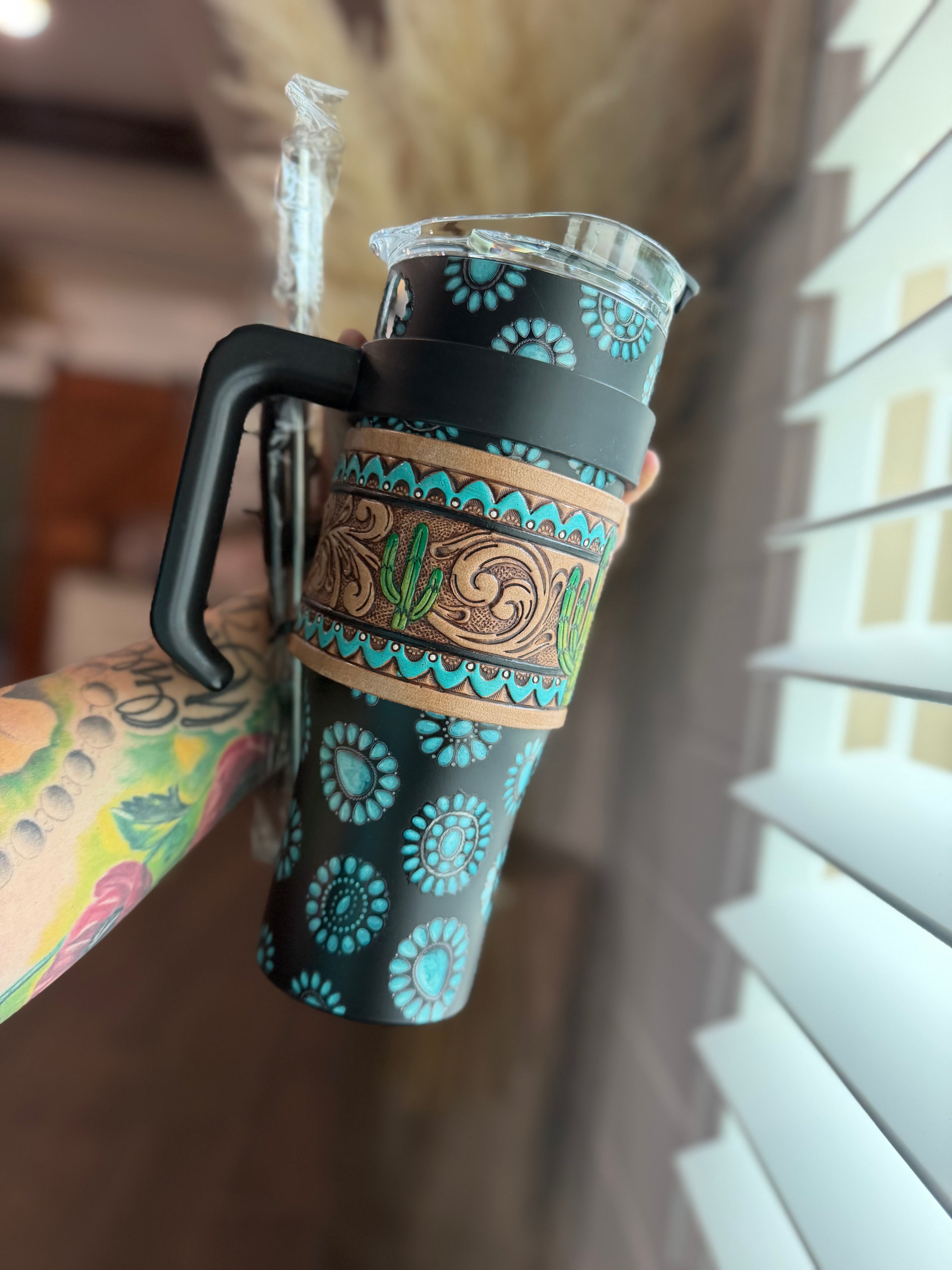 Tooled leather - Tumbler