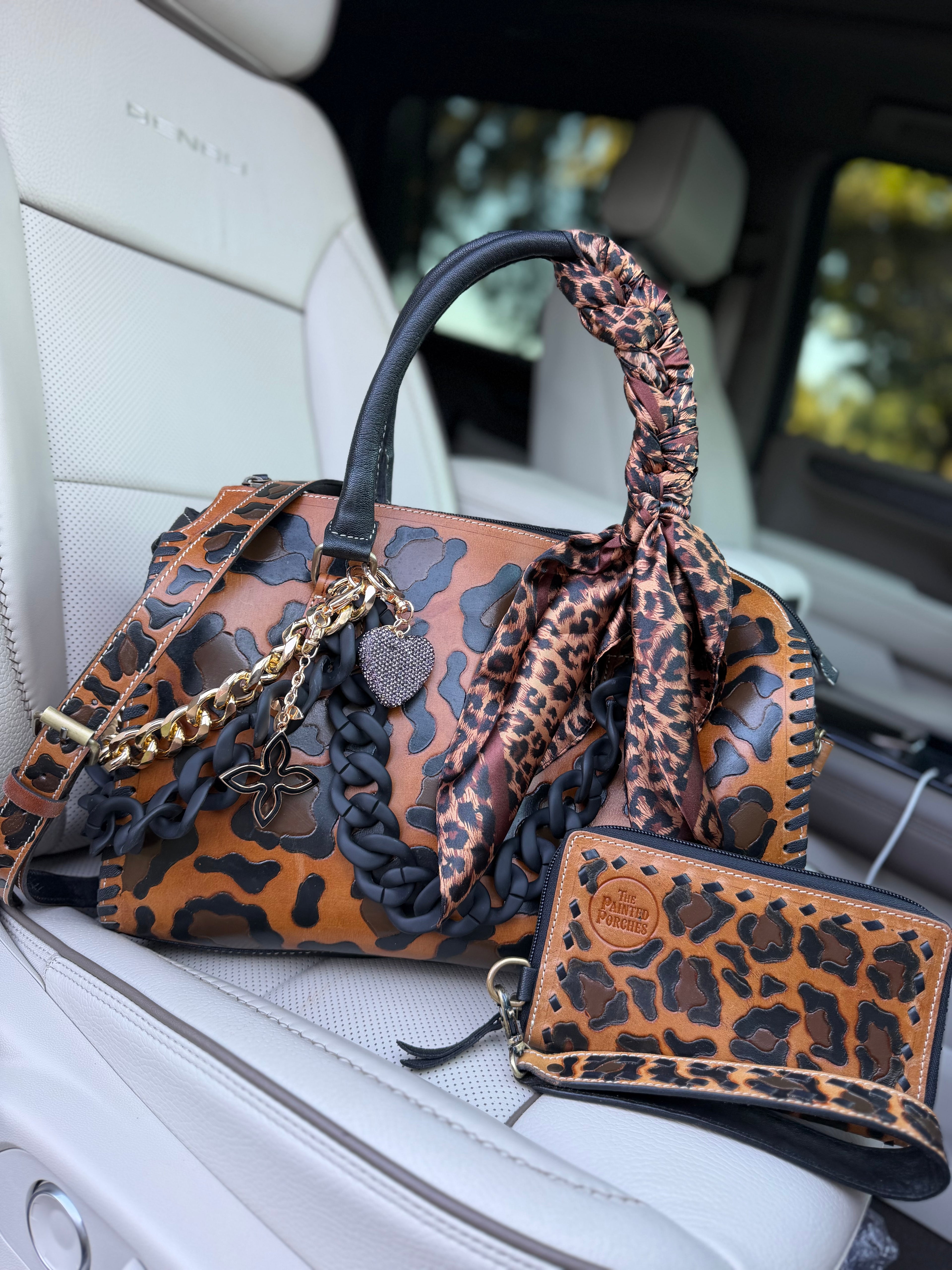 "Whiskey" cheetah bag large - exclusively for the Painted Porches