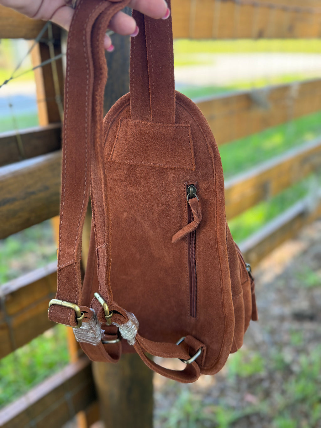 Baseball leather purse bookbag