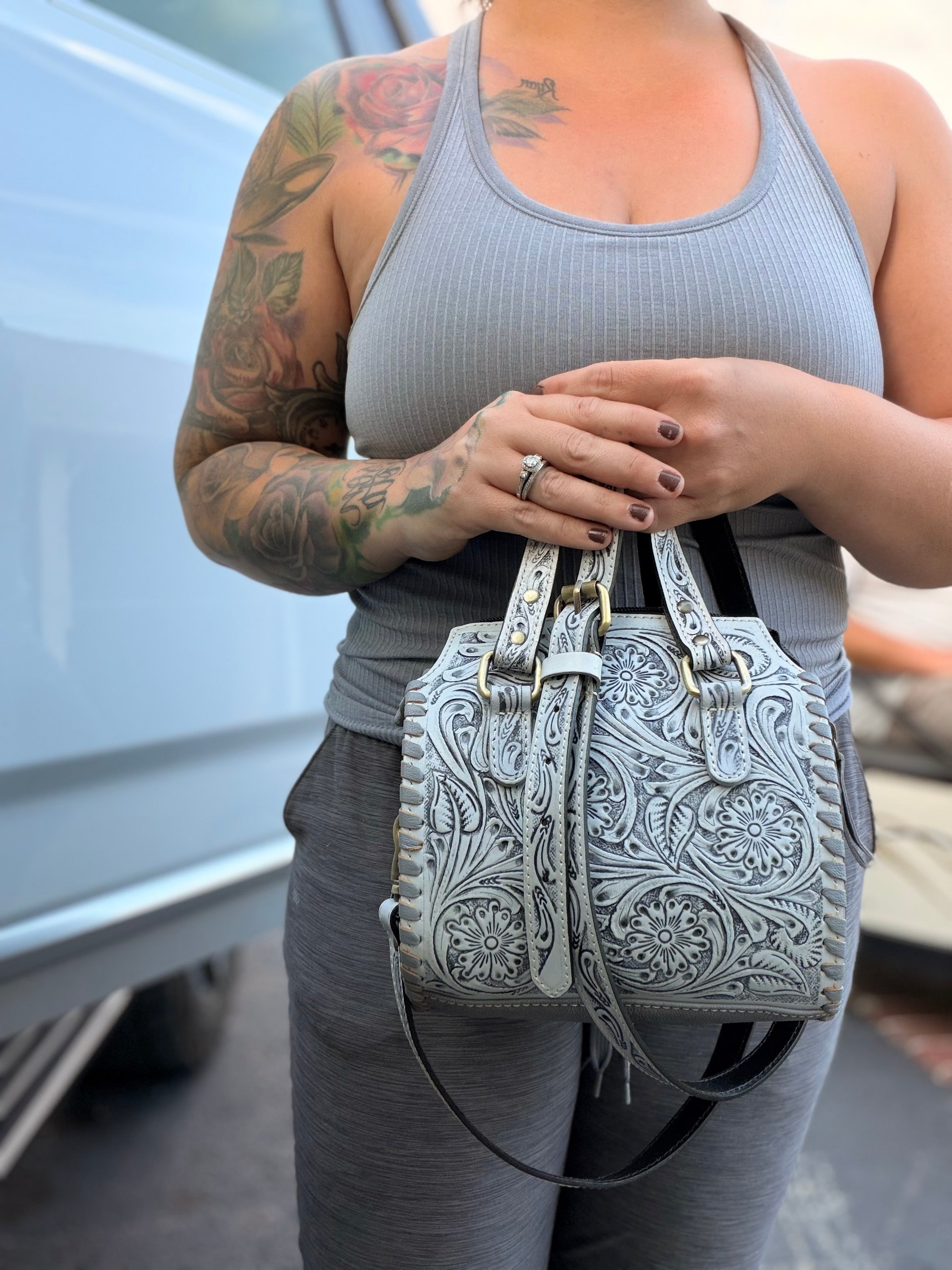 Grey slate speedy bag mini