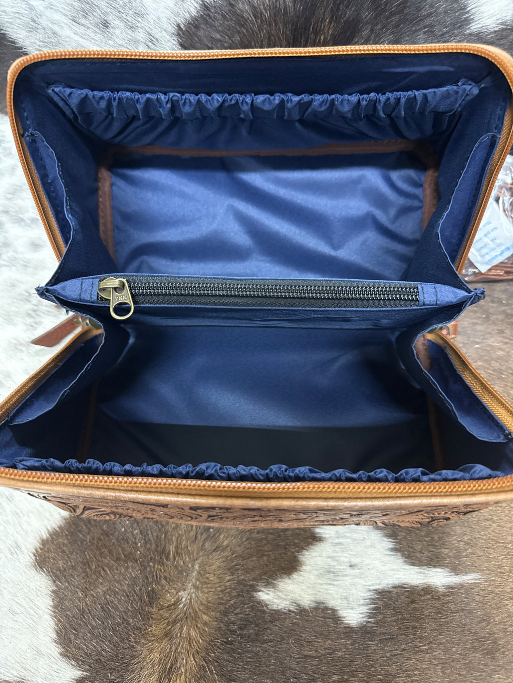 Tooled Leather Makeup Case