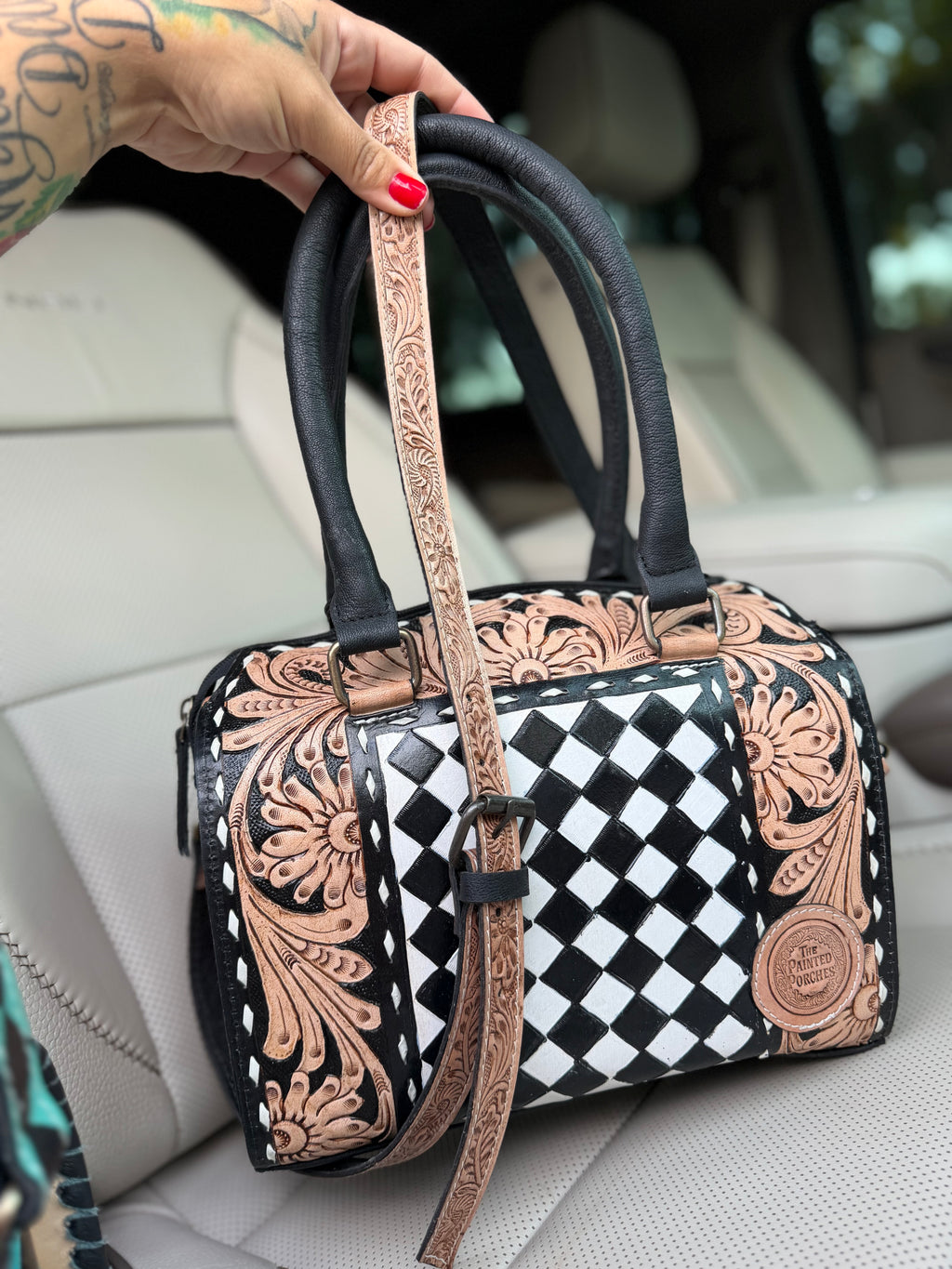 “The Outlaw Luxe” tooled leather speedy (M)