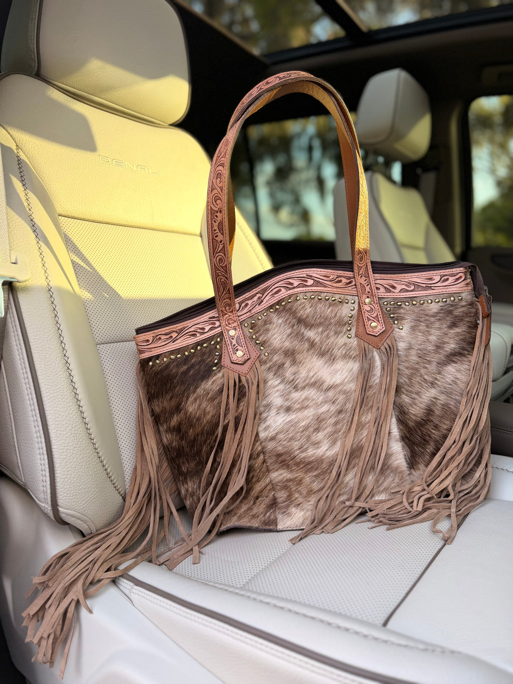 “Hazel” Brindle satchel by the Painted Porches