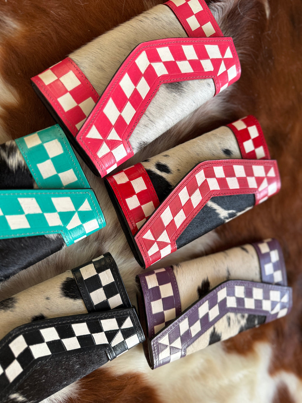 Checker wallet wristlet