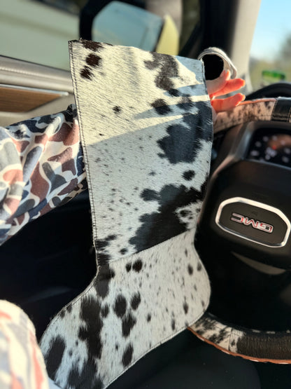 Checker cowhide stocking 16”