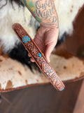 16 “ tooled leather steering wheel cover - read description before purchase