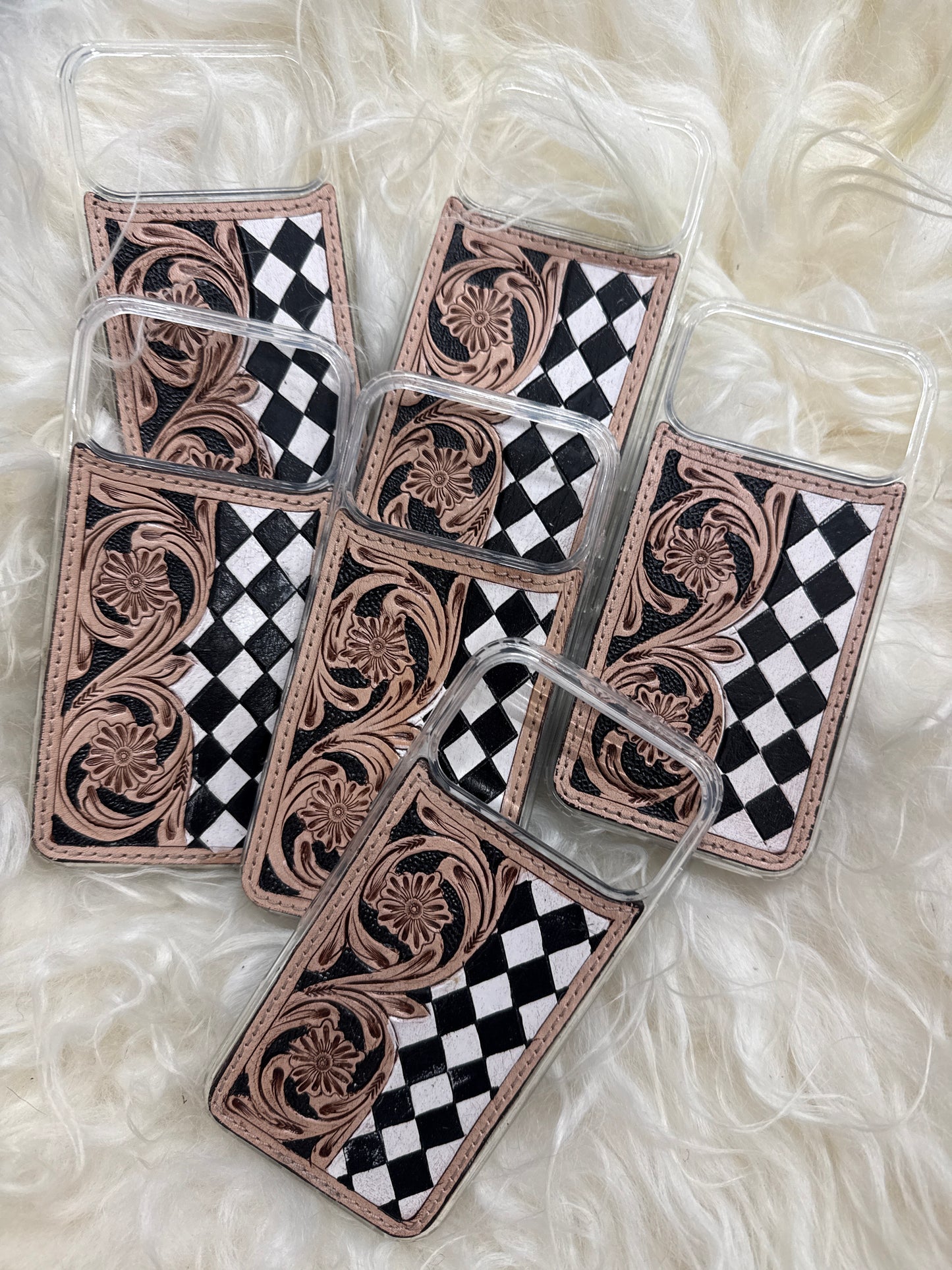 iPhone 17  PRO MAX phone case tooled leather