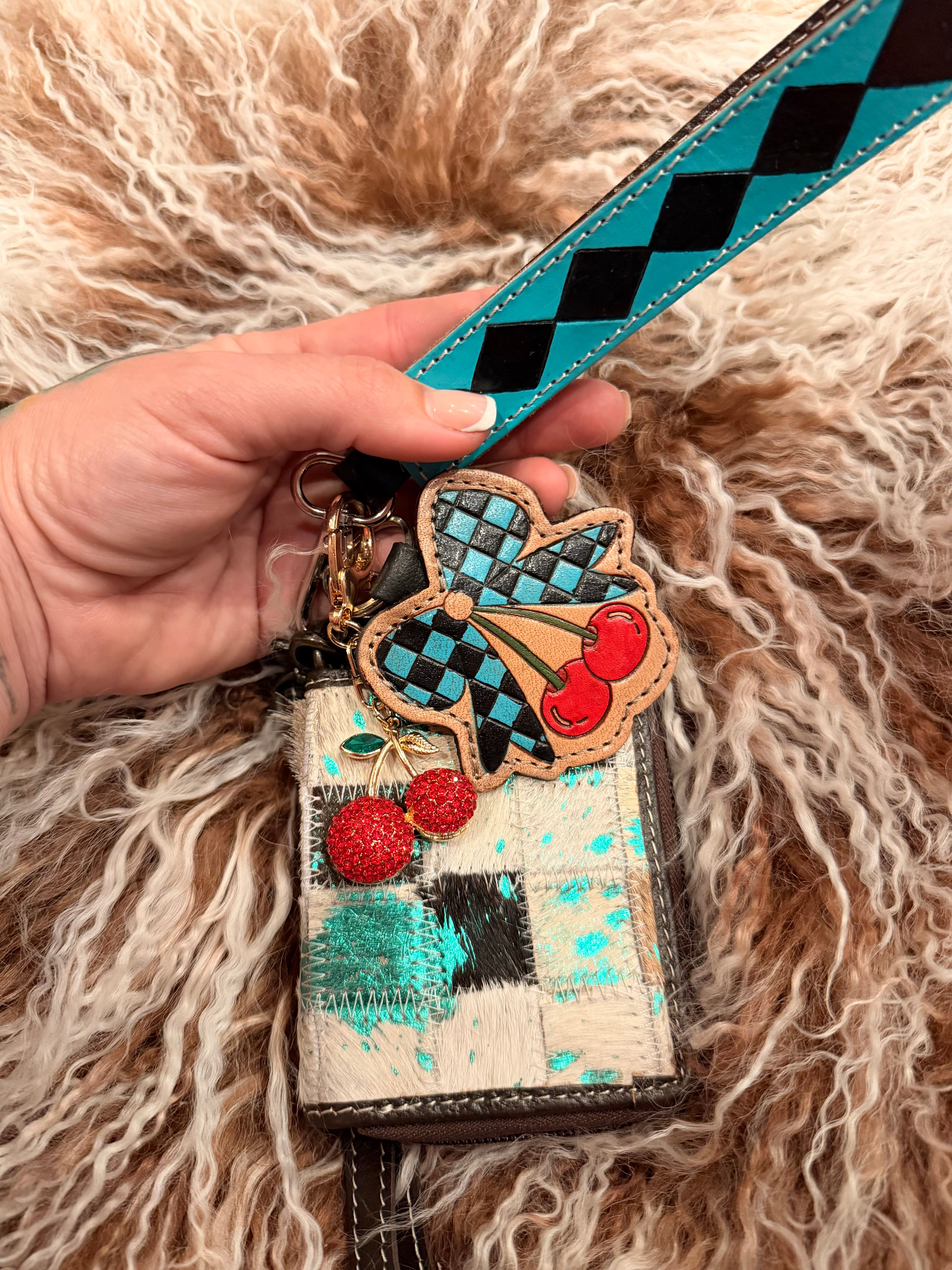 Wristlet-keychain-wallet combo