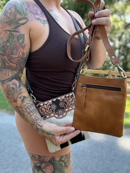 Tooled crossbody