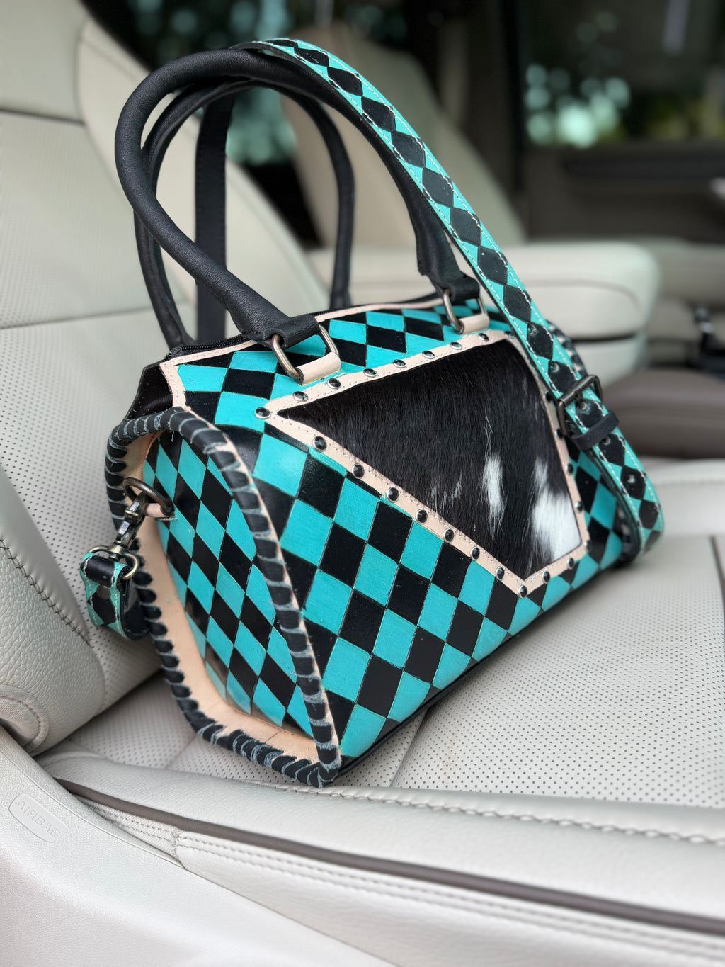 “♠️ The Turquoise Jackpot ♠️” tooled leather speedy (M)