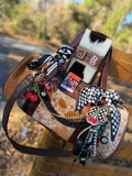 "Lucky Cowgirl duffle " - cowhide tooled leather speedy Duffle