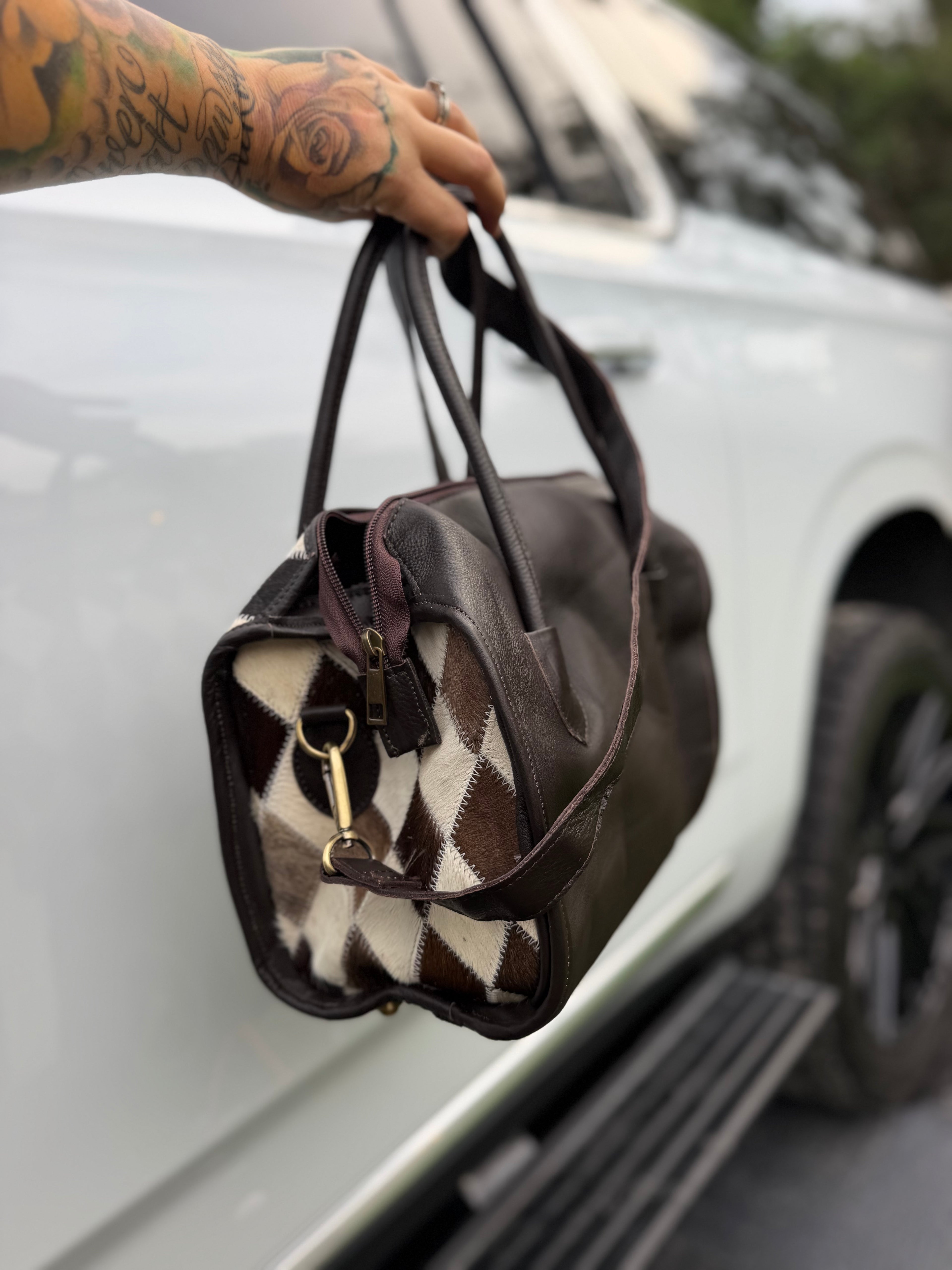 Cowhide &  leather speedy (M)
