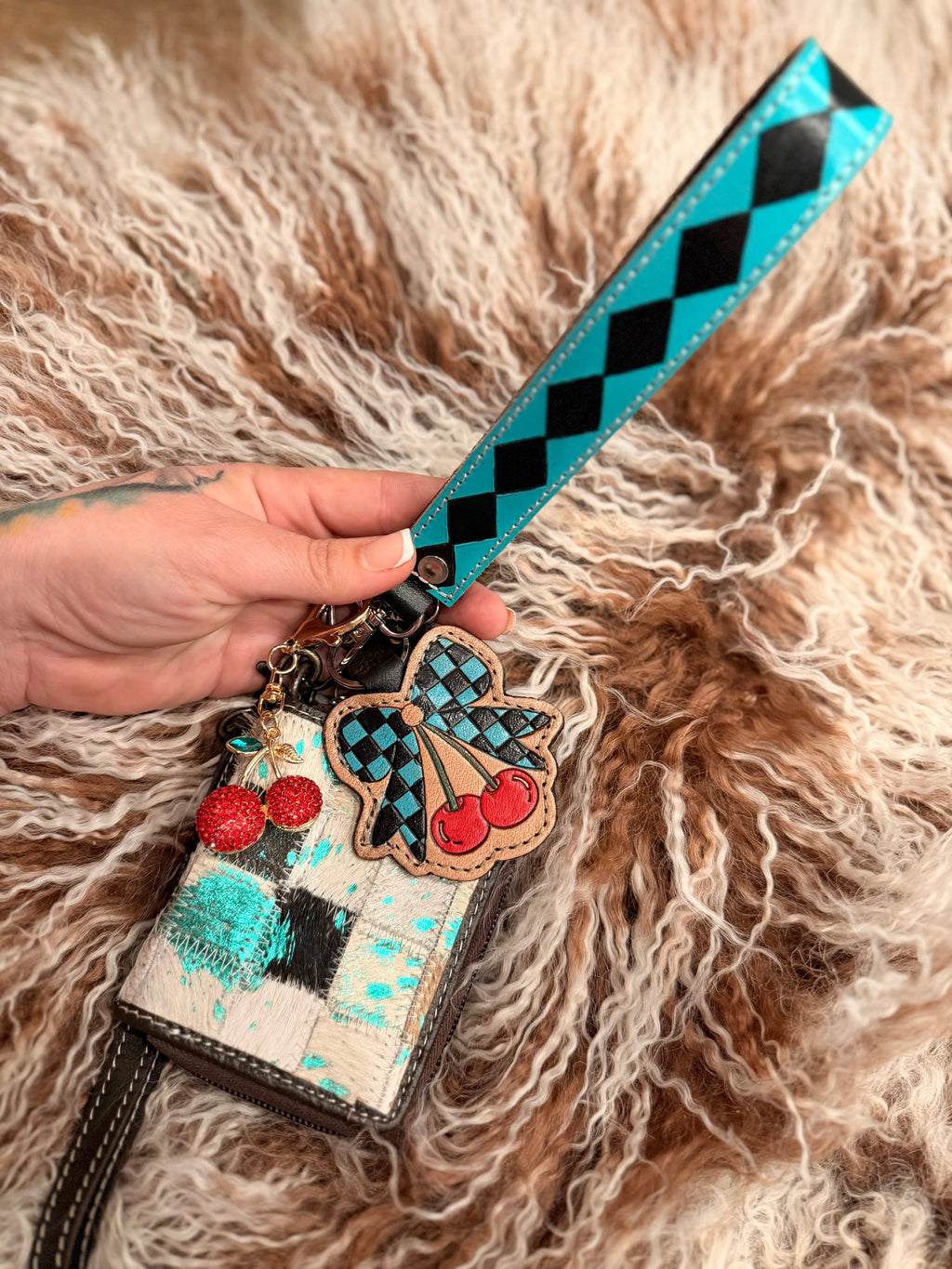 Wristlet-keychain-wallet combo