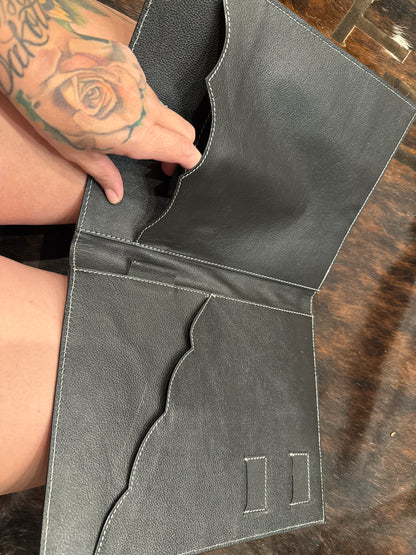 Diamond tooled leather planner