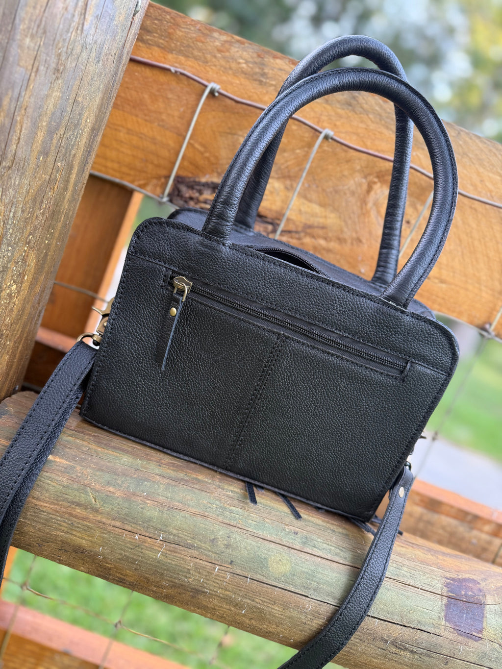 TOOLED leather cowhide purse