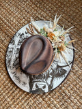 Cowhide hat - neutral Floral Highland cow
