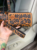 Cheetah tooled leather wallet - exclusively for the Painted Porches