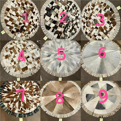 53” cowhide tree skirt - fringe