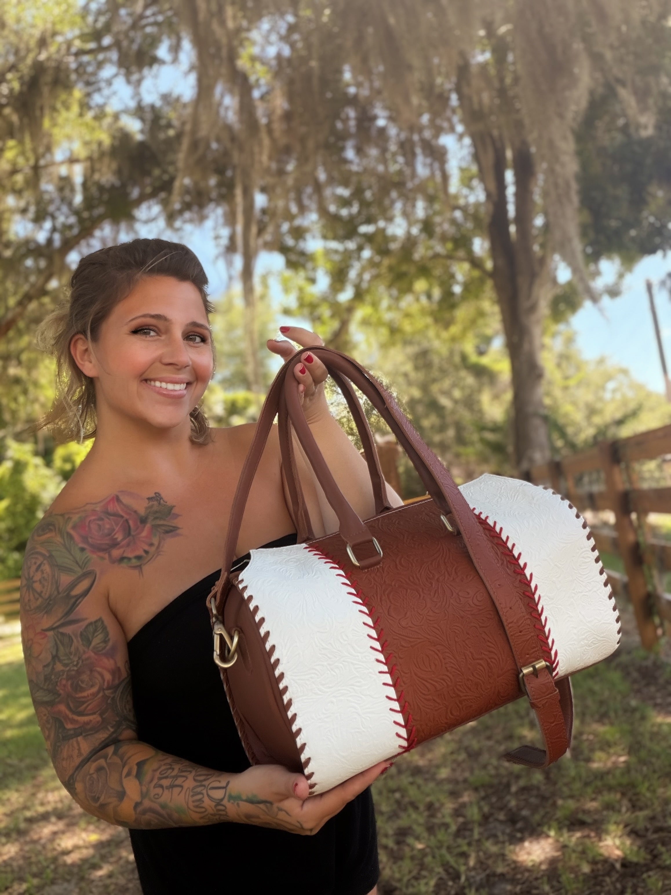 Leather Baseball speedy bag