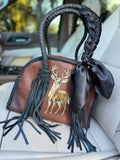 Midnight Buckshot Fringe Tote 🖤🦌