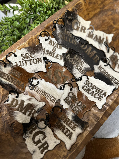 2 for $12!!! Sale - Cowhide keychain