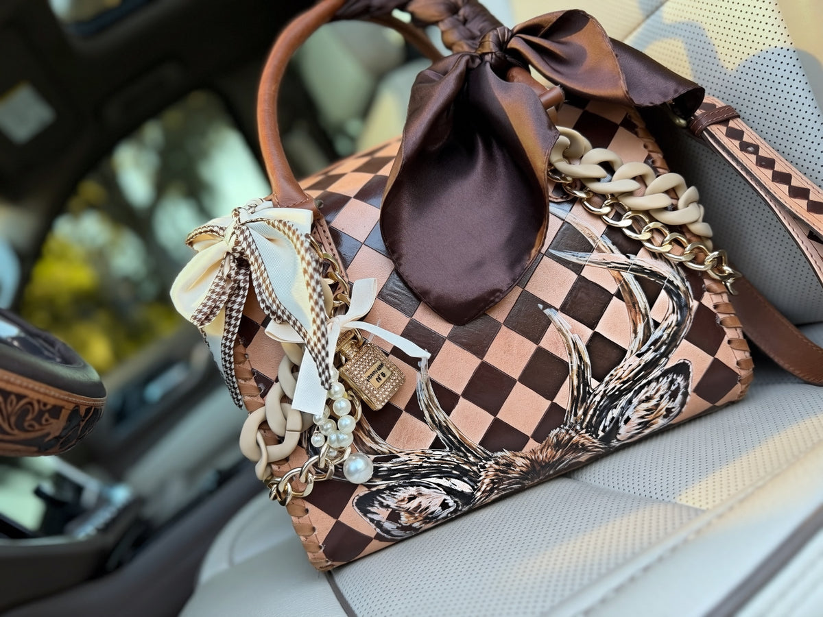 The Buckin’ Boujee- tooled leather speedy (L)