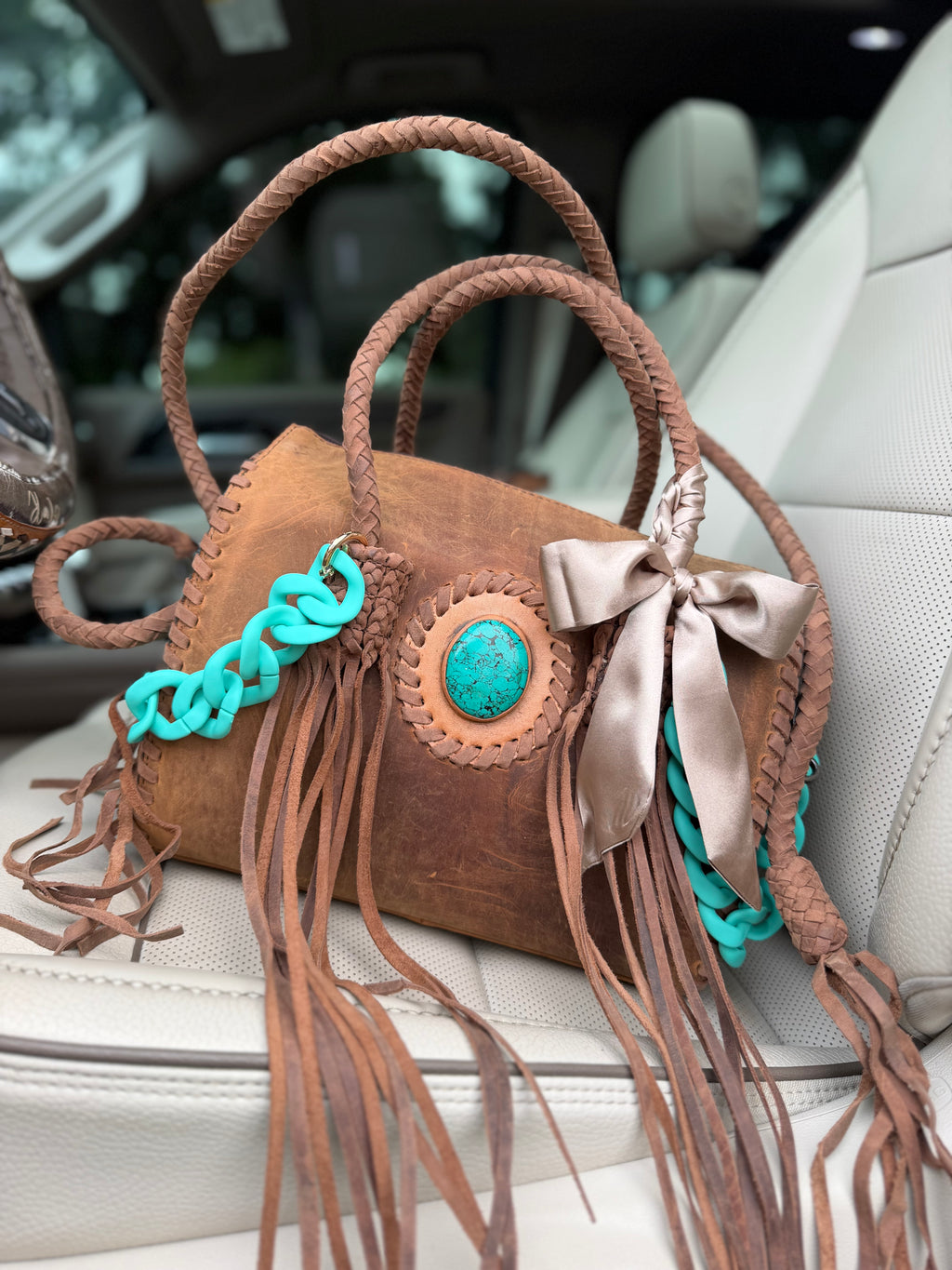 Brown leather speedy medium/large by the Painted Porches