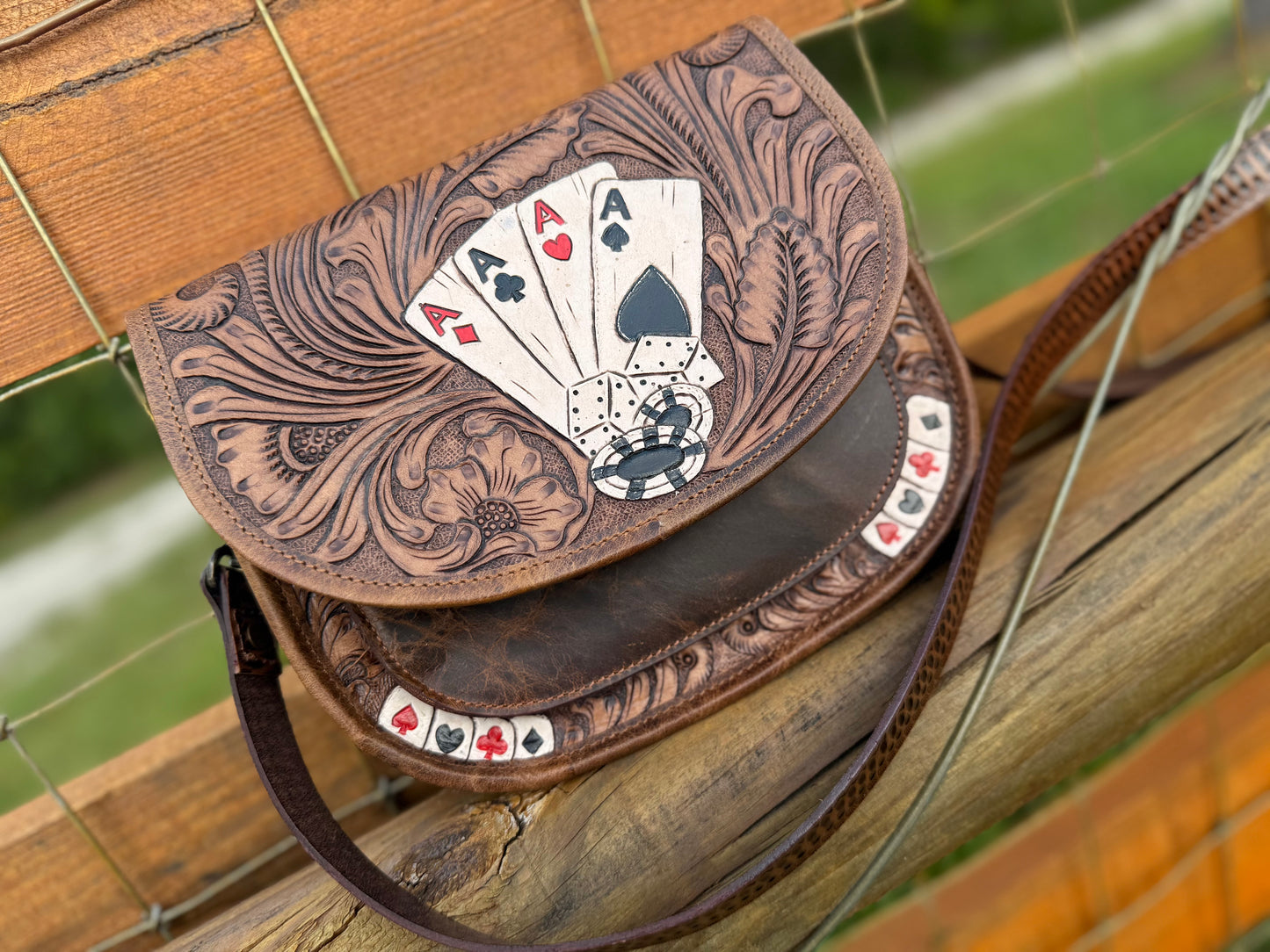 Leather crossbody