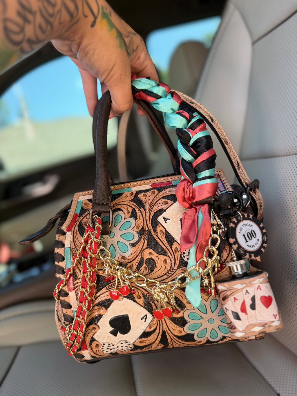 "Sweet Lucky Charm" - tooled leather speedy (mini)